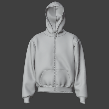 Hoodie zipper - 3D Mockups