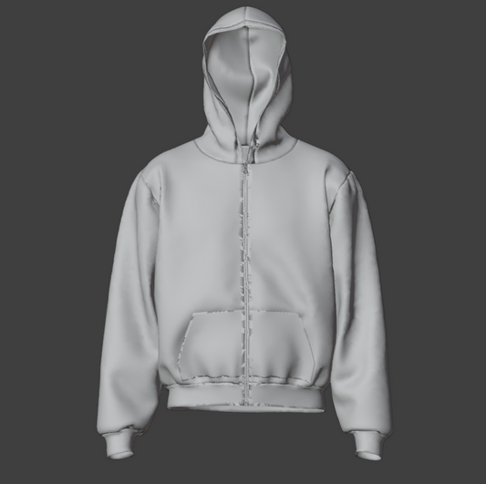 Hoodie zipper - 3D Mockups