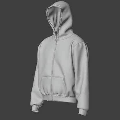 Hoodie zipper - 3D Mockups